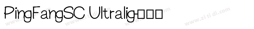 PingFangSC Ultralig字体转换